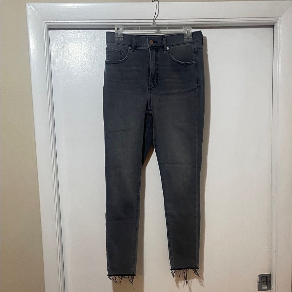 Express Charcoal Denim Jeans skinny high-rise size 6R